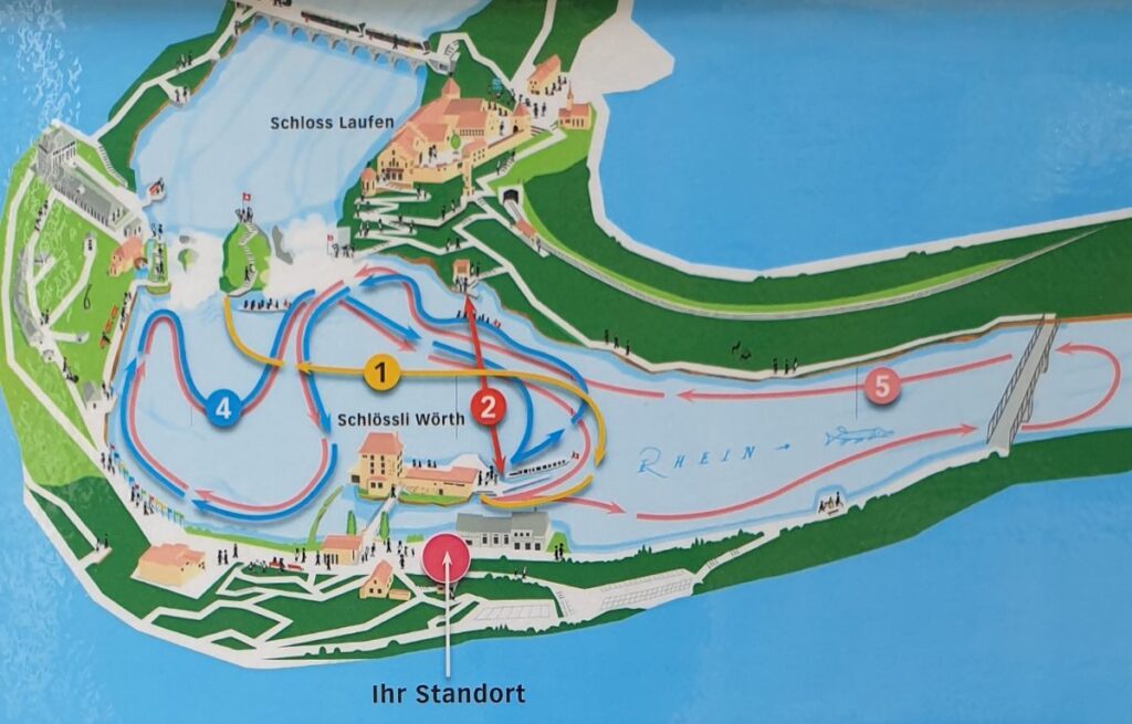 Excursiones en barco en las cataratas del Rin. Diferentes opciones de excursiones. Mapa del lugar.