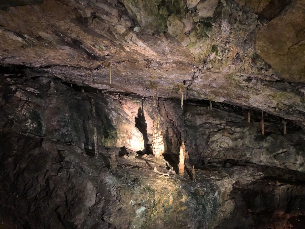 Formaciones calcáreas en las cuevas de San Beato en Suiza.