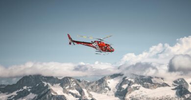 Rescate en helicóptero en los alpes suizos. Seguro médico complementario en Suiza.